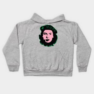 HOPE is the Thing With Feathers Emily Dickinson Che Guevara Pop art design Dark Lime Green  Version Kids Hoodie
